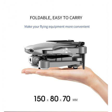 LUXWALLET Nocchi Vicky 4D 2,4 GHz WiFi drons ar Full HD kameru, GPS un pārnēsāšanas somu, 30 km/h-300 m attālums, sudrabkrāsas