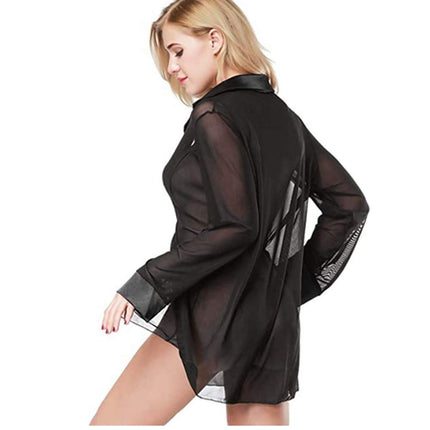 HOTSO apakšveļa sievietēm seksīgs caurspīdīgs krekls pidžama caurspīdīga babydoll naktskrekla guļamistaba