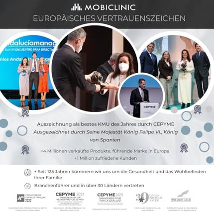 Mobiclinic®, paaugstināts tualetes sēdeklis, 14 cm, titāns, Eiropas zīmols, paaugstināts tualetes sēdeklis, tualetes sēdeklis senioriem, tualetes palīgierīces, īpaši stabils, balts