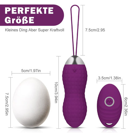 Love Balls Vibration, Allmay ūdensnecaurlaidīgi lodveida vibratori, G-punkta un klitora stimulācijas seksa rotaļlieta ar bezvadu tālvadības pulti, 10 vibrācijas režīmi sievietēm, pāriem