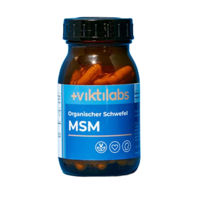 MSM kapsulas - tīrs organiskais sērs locītavām, ādai un matiem - augstas kvalitātes un vairākkārt destilēts - augsta biopieejamība - 100% vegānisks un laboratorijā pārbaudīts - 90 kapsulas