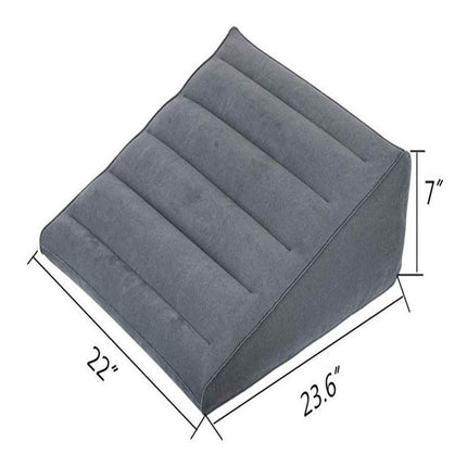 Ķīļveida spilvens, Lielisks Piepūšams Ķīļveida spilvens, Kāju Pacelšanas Spilvens, Piepūšams Ķīļveida Spilvens, Praktisks un Ērts, Kāju Pēdu Atbalsti (Kāju Spilvens), Ķīļveida Spilvens (Krāsa: Pelēkbrūna)