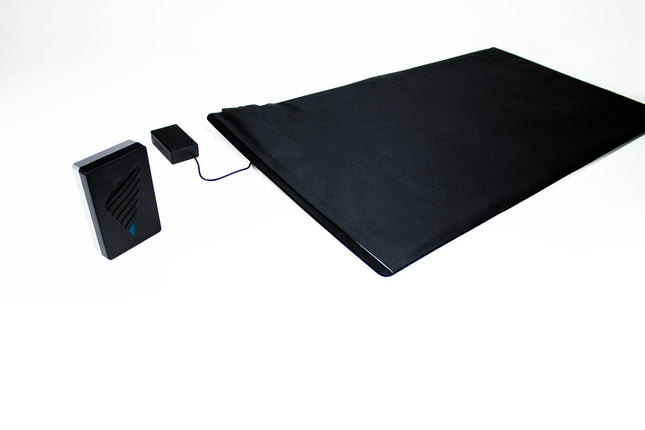 Pratoline bezvadu trauksmes paklājiņš - aprūpes palīglīdzeklis - ar vibrācijas uztvērēju - 70 cm x 40 cm - demences kritienu novēršana - klaiņošanas aizsardzība
