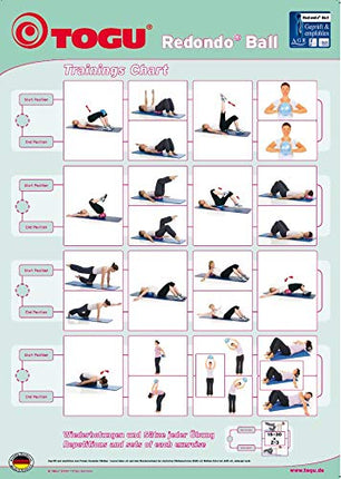 TOGU Redondo bumba 22 cm, zila, vingrošanai, Redondo bumba, Pilates, joga, rehabilitācija
