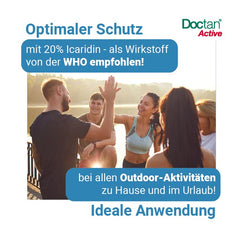Doctan® Active Spray – aizsardzība līdz 12 stundām pret odiem, ērcēm, kodīgām mušām, malārijas profilakse, dzeltenais drudzis, 100 ml