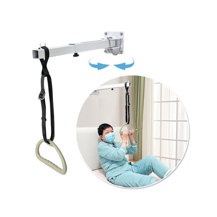 NEPPT gultas trapece vecāka gadagājuma cilvēkiem, pievilkšanās palīglīdzeklis, gultas margas cilvēkiem ar invaliditāti, medicīniskie trapeces stieņi piecelšanās no gultas, slimnīca, virs galvas novietojams trapeces statīvs, stienis gultai, mobilitāte,