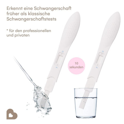 5 x grūtniecības testi Early Test Babyplan (HCG), higiēnisks grūtniecības tests 10 mSV ml (ļoti jutīgs) bērna plānošanai (99,6% precizitāte) Ļoti garš, plats un viegli lietojams