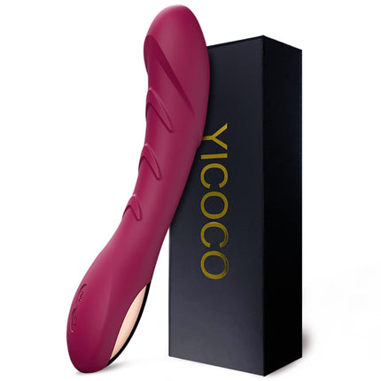 Silikona G-punkta vibrators seksa rotaļlietu vibratori viņas klitoram, kluss, reālistisks dildo anālais vibrators sievietēm un pāriem ar 12 vibrācijas režīmiem (sarkanvīna krāsā)