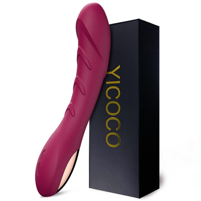 Silikona G-punkta vibrators seksa rotaļlietu vibratori viņas klitoram, kluss, reālistisks dildo anālais vibrators sievietēm un pāriem ar 12 vibrācijas režīmiem (sarkanvīna krāsā)
