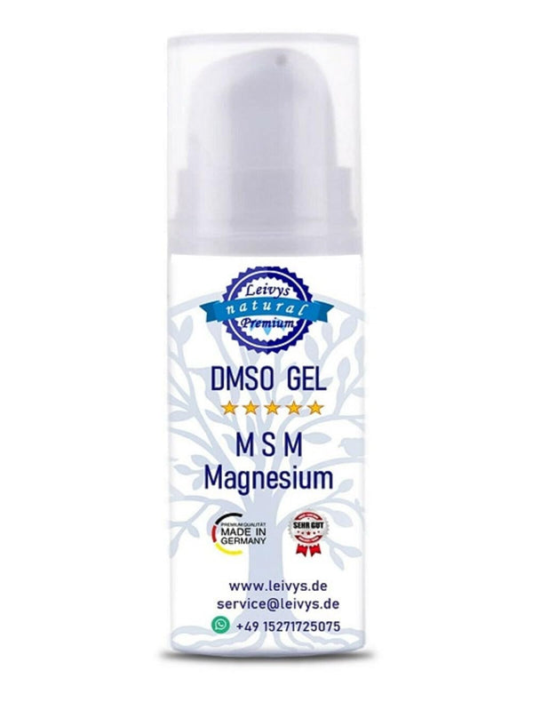Leivy's DMSO GELS - DMSO 99,9% tīrības pakāpe ar MSM un magnija hlorīdu HDPE iepakojumā ar dozēšanas sūkni, dimetilsulfoksīds 99,9%