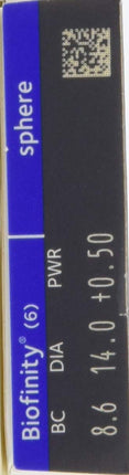 Biofinity mīkstās mēneša lēcas / BC 8.6 mm / DIA 14.0 / -1.75 dioptrijas, 6 gab. (1 iepakojums)