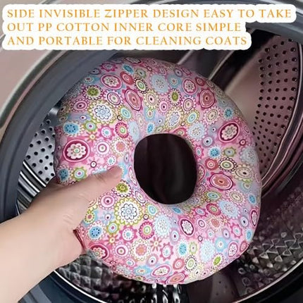 Elitekran donutu spilvens ar caurumu, pīrsinga spilvens gulētājiem uz sāniem, pīrsinga spilvens ausu pīrsingam apaļš, donutu spilvens pret ausu sāpēm, apaļš kokvilnas pīrsinga spilvens