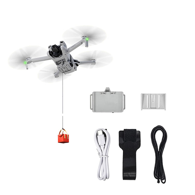 LICHIFIT Drone Airdrop sistēma, universāla DJI Mini 4K / Mini 4 Pro/Mini 3 Pro droniem, transportēšanas, piegādes, kravas atbrīvošanas un nomešanas ierīce