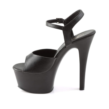 Pleaser sieviešu ASPIRE-609 vaļējas sandales, melnas (melna mākslīgā āda/melna matēta), 38 EU