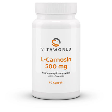 vitworld L-karnozīns 500 mg, dabīga, endogēna viela, 60 kapsulas