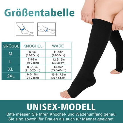 Evolyline medicīniskās kompresijas zeķes sievietēm un vīriešiem 20-30 mmHg 2. klase, kompresijas zeķes trombozes zeķes sievietēm, atbalsta zeķes sievietēm, atbalsta zeķubikses varikozām vēnām potītes garumā.