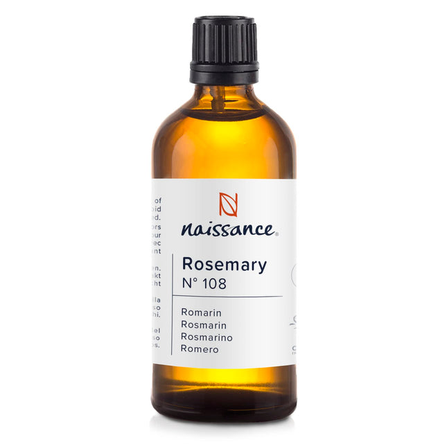 Naissance rozmarīna eļļa (Nr. 108) - 100ml - 100% tīra rozmarīna ēteriskā eļļa dabīgai kosmētikai - matu augšanai, aromterapijai, smaržu lampai - smaržu eļļa aromdifuzoriem