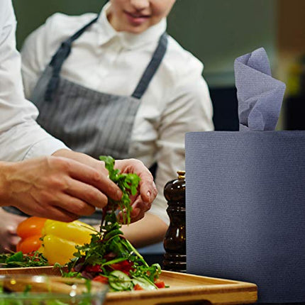 AmazonCommercial papīra salvetes, divslāņu, centra padeves rullis, pārstrādātas, 6 ruļļi (1 iepakojums), 450 loksnes rullī, loksnes izmērs: 30 x 20 cm