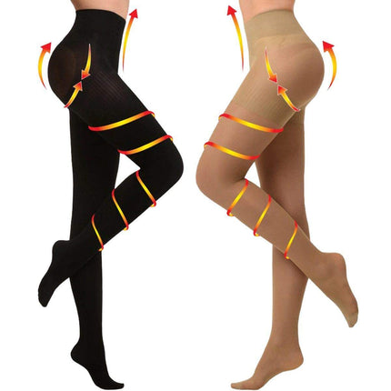 YISEMEYA 2 pāru medicīniskās kompresijas zeķes sievietēm, garas, 20-30 mmHg atbalsta zeķes sievietēm, necaurspīdīgas pirkstu aptinuma kompresijas zeķubikses sievietēm, lielisks atbalsts varikozām vēnām, tūska