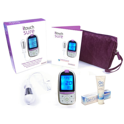 TensCare iTouch Sure + Go gēla lubrikants - iegurņa pamatnes muskuļu trenažieris iegurņa pamatnes muskuļu stiprināšanai un tonizēšanai. Nesaturēšanas un urīnpūšļa zuduma gadījumā