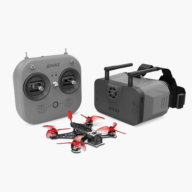 EMAX Tinyhawk 3 Plus Freestyle Drone RTF komplekts, gatavs lidojumam, FPV HD Zero Drones, mini sacīkšu kvadrokopters, izturīgs oglekļa šķiedras rāmis ar brillēm un E8 radio raidītāju bērniem, pieaugušajiem un iesācējiem
