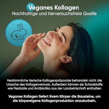 Vegānu kolagēna kapsulas - ar hialuronskābi, cinku, MSM, C un E vitamīniem, resveratrolu - 180 kapsulas - kolagēna pastiprinošs komplekss - ādai, matiem un kolagēna veidošanai - laboratoriski pārbaudīts - WeightWorld