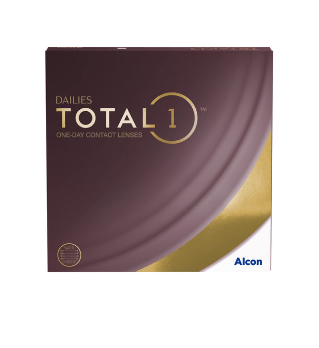 Dailies Total 1 mīkstās dienas lēcas | 90 gabali | BC 8,5 mm | DIAMETRS 14,1 mm | -02,50 dioptrijas
