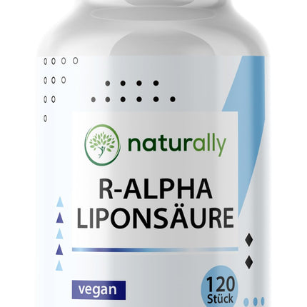 dabīgas R alfa lipoīnskābes kapsulas [120 kapsulas] – 300 mg augsta deva, vegāns, ražots Vācijā