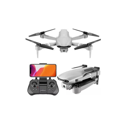 LUXWALLET Nocchi Vicky 4D 2,4 GHz WiFi drons ar Full HD kameru, GPS un pārnēsāšanas somu, 30 km/h-300 m attālums, sudrabkrāsas