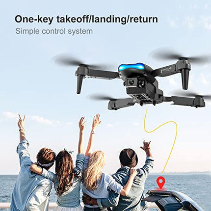 Droni ar kameru pieaugušajiem, iesācējiem, salokāms RC kvadrokopters ar 3 pušu šķēršļu apiešanas funkciju, pārnēsājams WiFi kvadrokopters HD 4k antenā, tālvadības pults