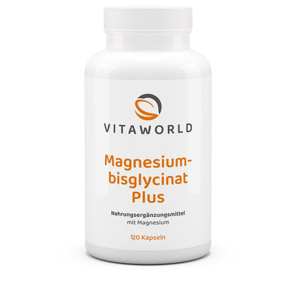 vitaworld Magnija bisglicināts Plus, 333 mg tīra magnija dienā, vegāns, 120 kapsulas