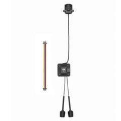 DJI O4 Air Unit Pro FPV droniem, digitālā pārraides sistēma, zema latentuma vērtība 15 ms, maksimālais darbības rādiuss 15 km, video ierakstīšana ar izšķirtspēju 4K/120 kadri/s, redzes lauks 155°, 1/1,3 collu CMOS sensors