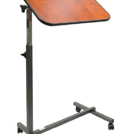 FabaCare Nova sānu galdiņš, augstumā regulējams naktsgaldiņš uz ritentiņiem, galds gultai ar slīpumu, viegli tīrāms speciāls pārklājums, valrieksts