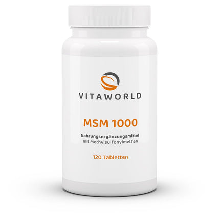 Vitaworld MSM 1000, vegāns, 1000 mg tabletē, 120 tabletes