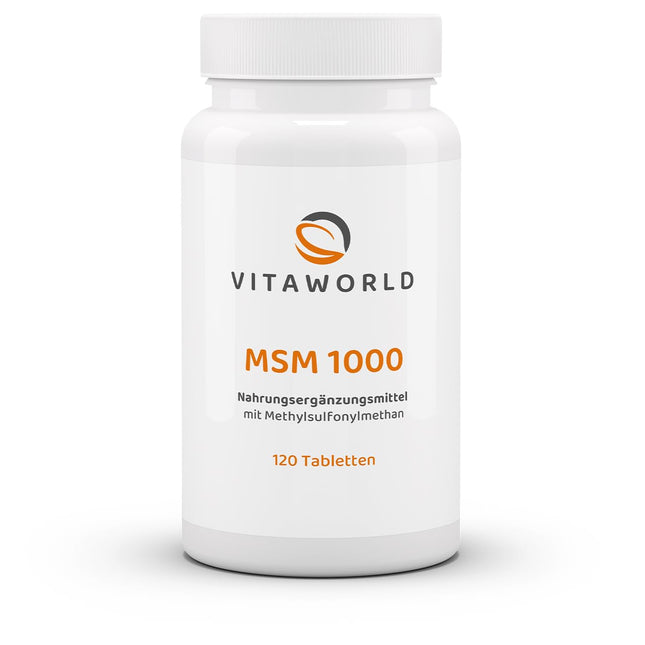 Vitaworld MSM 1000, vegāns, 1000 mg tabletē, 120 tabletes