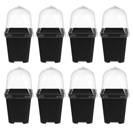 Mini puķupodu audzēšanas podi ar kupolu: 10 gabalu iekštelpu siltumnīcas audzēšanas komplekts, kupola augi, augu podi, palodzes siltumnīca, plastmasas audzēšanas paplātes, augu pods augiem