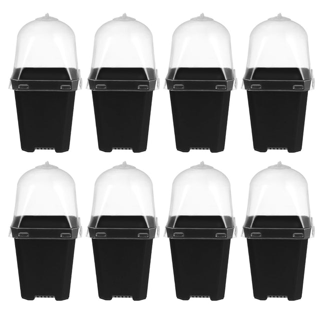 Mini puķupodu audzēšanas podi ar kupolu: 10 gabalu iekštelpu siltumnīcas audzēšanas komplekts, kupola augi, augu podi, palodzes siltumnīca, plastmasas audzēšanas paplātes, augu pods augiem