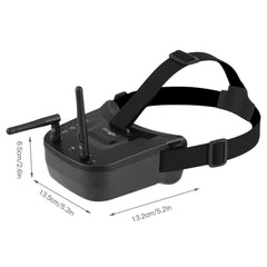 VGEBY FPV aizsargbrilles, 3 collu 480 * 320 displejs 5.8G 40 kanāli Mini FPV aizsargbrilles Iebūvēts 3.7V 1200mAh akumulators FPV dronam kvadrokopteram