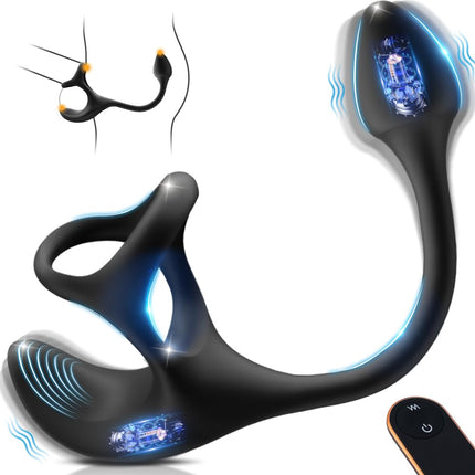 Anālais vibrators prostatas stimulācijai vīriešiem ar dzimumlocekļa gredzenu Seksa rotaļlietas vīriešiem Anālais dildo Anālais aizbāznis Anālie vibratori vīriešiem Anālā aizbāžņa vibratoru komplekti vīriešiem ar 9 vibrācijas režīmiem Seksa rotaļlietas