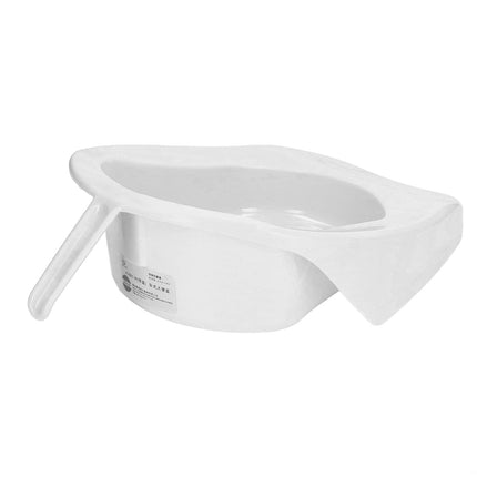 Izturīga, pārnēsājama plastmasas gultas panna, gultas pacientiem ar vāka rokturi grūtniecēm (balta)