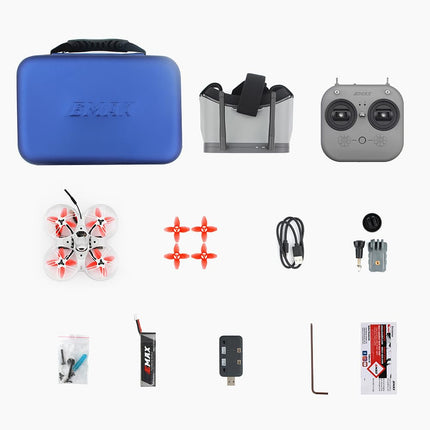 EMAX Tinyhawk 3 Plus Drone RTF komplekts, gatavs lidošanai, FPV analogie droni, mini sacīkšu kvadrokopteris ar brillēm un E8 radio raidītāju bērniem, pieaugušajiem un iesācējiem
