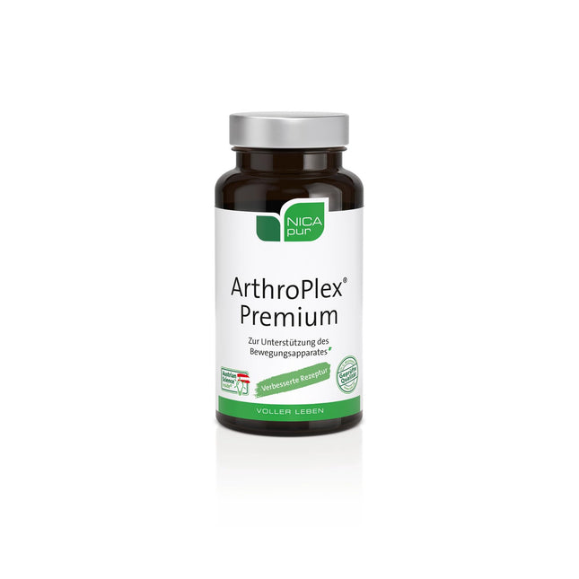 nicapur® ArthroPlex® Premium, skrimšļiem un locītavām, ar īpašu ActiJoy® kompleksu, C un D vitamīniem, mangānu un vīraka ekstraktu, tīra viela bez piedevām, 60 kapsulas