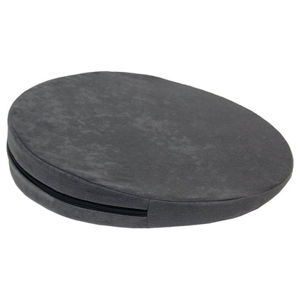 Ķīļveida spilvens, apaļš Ø 36 cm, 100% kokvilnas pārvalks! - pelēks - spilvens sēdeklim spilvens sēdekļa ķīlis spilvens sēdekļa spilvens sēdekļa ķīlis