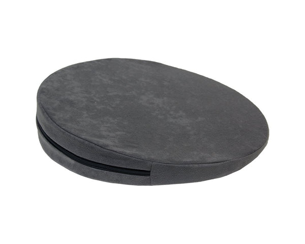 Ķīļveida spilvens, apaļš Ø 36 cm, 100% kokvilnas pārvalks! - pelēks - spilvens sēdeklim spilvens sēdekļa ķīlis spilvens sēdekļa spilvens sēdekļa ķīlis