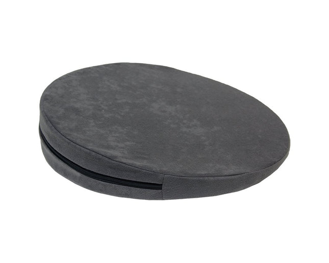 Ķīļveida spilvens, apaļš Ø 36 cm, 100% kokvilnas pārvalks! - pelēks - spilvens sēdeklim spilvens sēdekļa ķīlis spilvens sēdekļa spilvens sēdekļa ķīlis