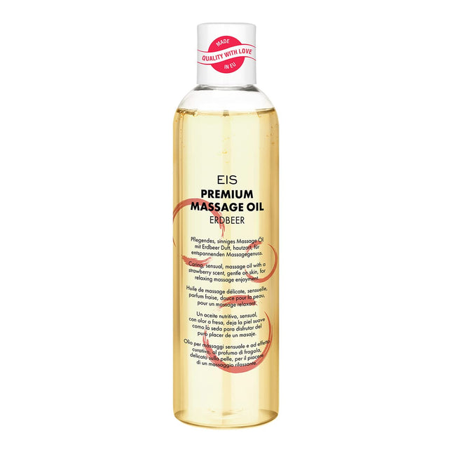 Augstākās kvalitātes masāžas eļļa no EIS | Erotiskā masāža | Zemeņu garša | 250 ml