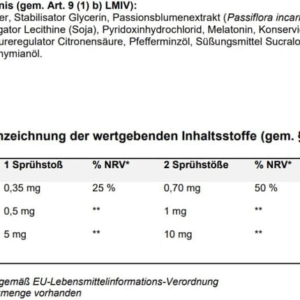 Hoggar MELATONIN balance - Miega aerosols - Uztura bagātinātājs ar melatonīnu, lai saīsinātu aizmigšanas laiku un cīnītos pret laika joslu nobīdi - ar B6 vitamīnu - 20 ml aerosols