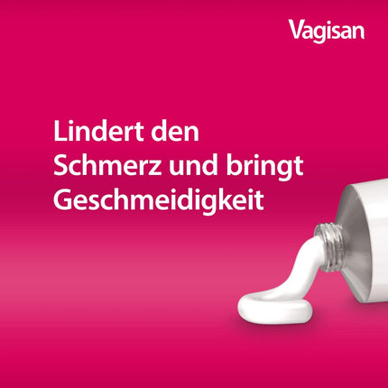 Vagisan mitrinošais krēms - 2 x 50 g | Bezhormonu intīmais krēms maksts sausumam | Mazina dedzināšanu, niezi un sāpes, ko izraisa sausa maksts | Vaginālais krēms sāpēm dzimumakta laikā