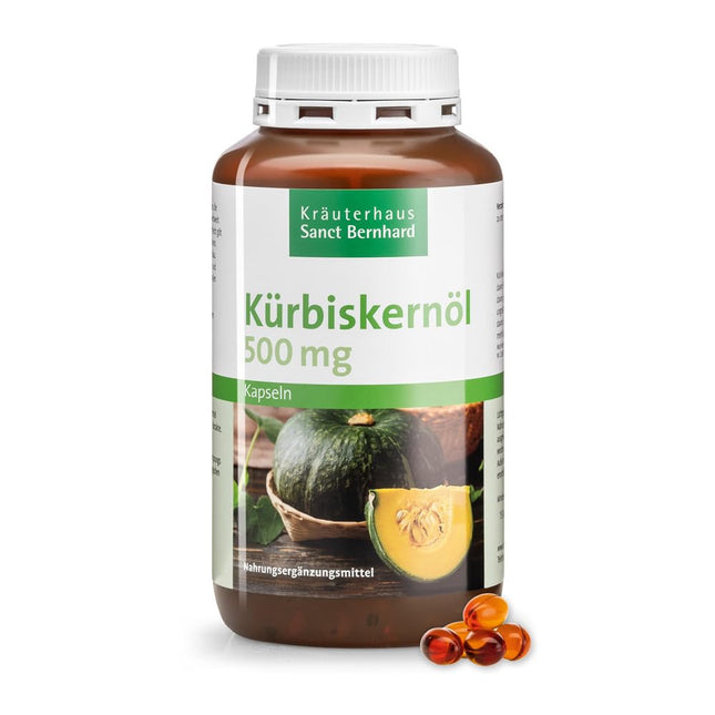 Sanct Bernhard ķirbju sēklu eļļa 500 mg kapsulās