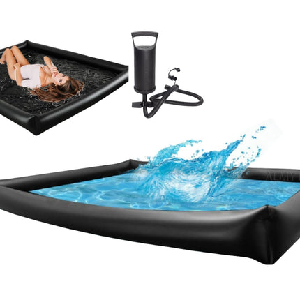 Losjona peldbaseina ūdensizturīga piepūšamā gulta ar gaisa palagiem, baseina SM verdzība, PVC palags, izsmidzināšanas eļļa, spa masāža (189 cm * 161 cm)